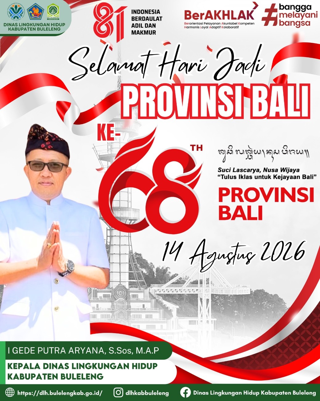 SELAMAT HARI JADI PROVINSI BALI KE-68