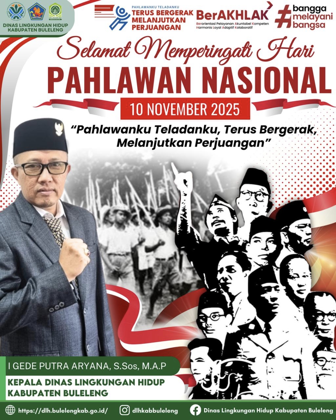 DLH MENGUCAPKAN SELAMAT HARI PAHLAWAN NASIONAL 10 NOVEMBER 2025