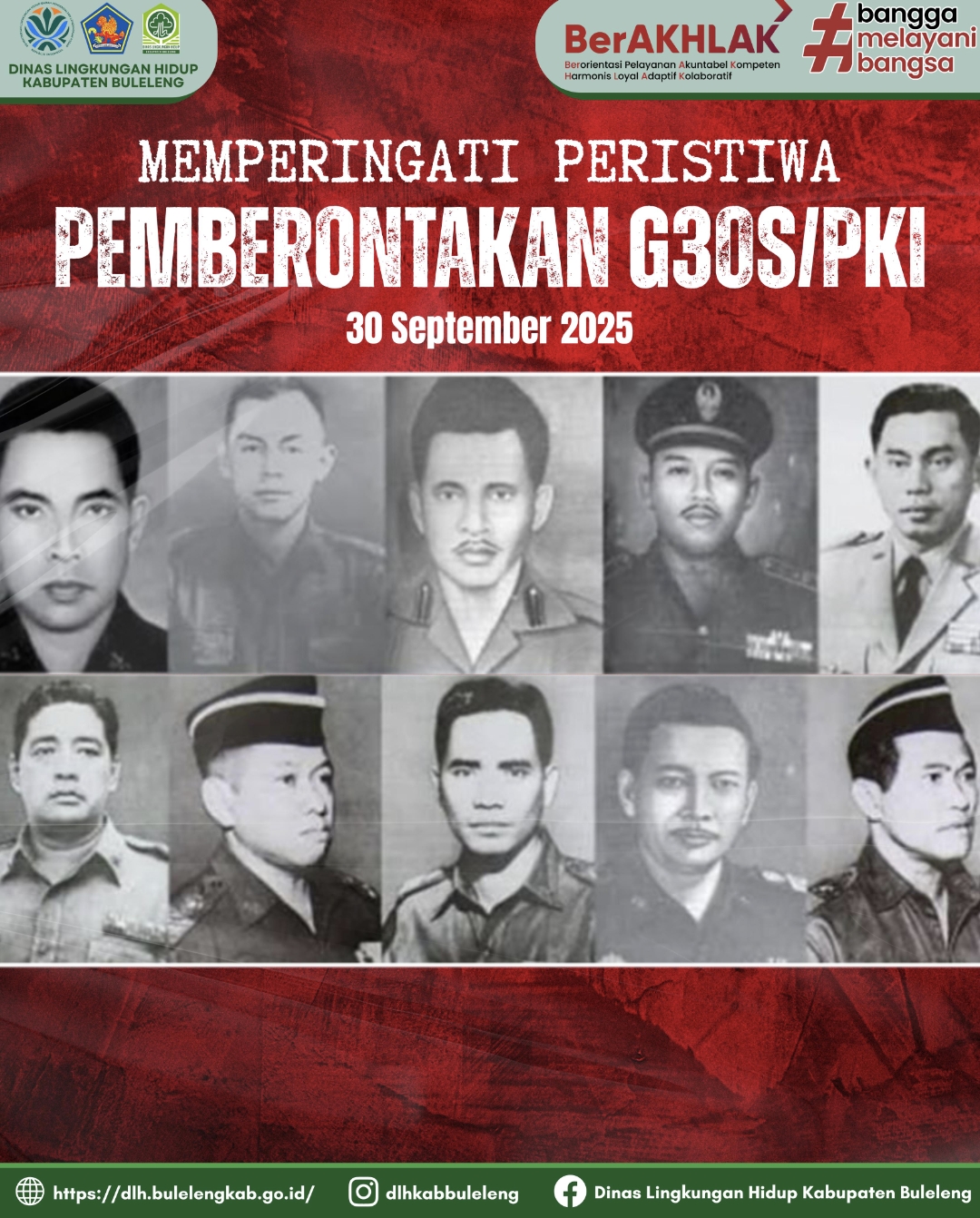 DINAS LINGKUNGAN HIDUP KABUPATEN BULELENG MEMPERINGATI PERISTIWA PEMBERONTAKAN G30S/PKI 30 SEPTEMBER 2025