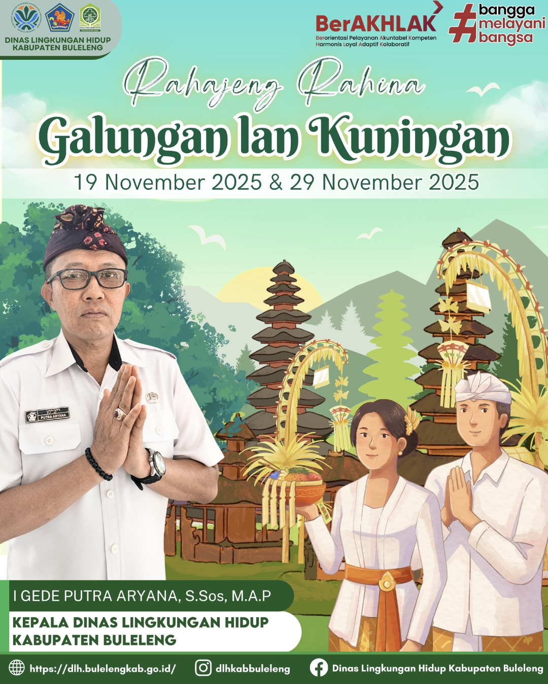 DINAS LINGKUNGAN HIDUP KABUPATEN BULELENG MENGUCAPKAN RAHAJENG GALUNGAN LAN KUNINGAN 2025